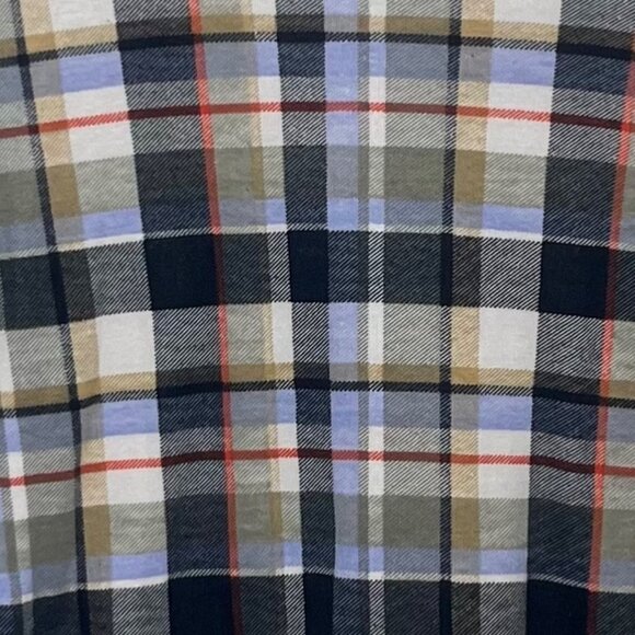 Vera Bradley Long Sleeved Sleep Shirt Womens Medium Blue Brown New Plaid - Picture 4 of 8